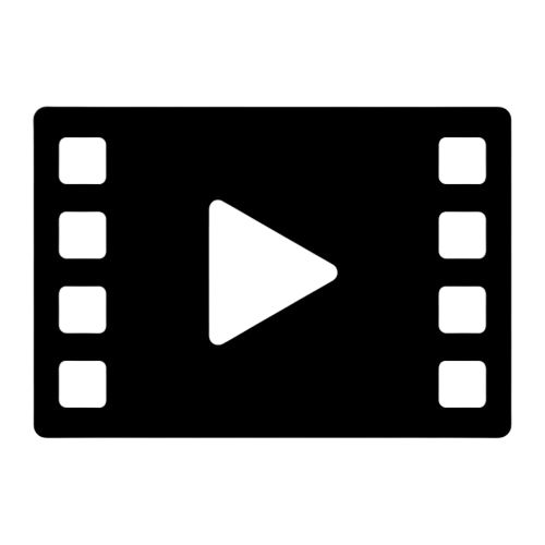 Play Button Icon on a film strip